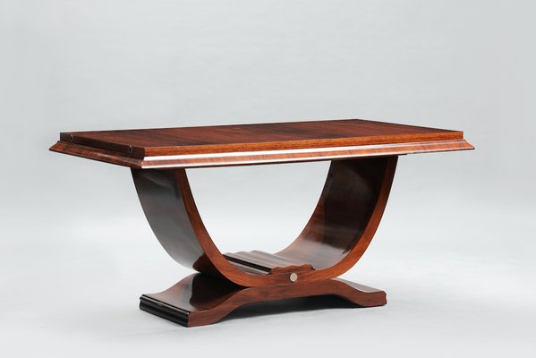 Art Deco Rosewood Lyre Shaped Pedestal, Pedestal Dining Table