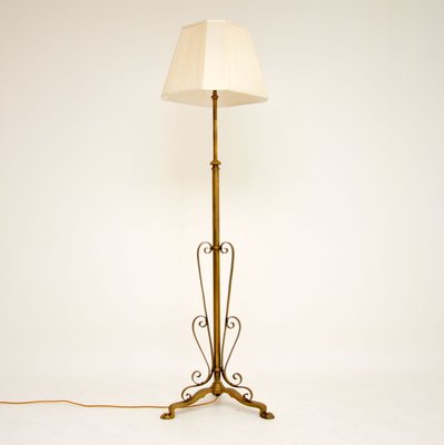 Antique Brass Rise Fall Floor Lamp, Floor Lamps Antique