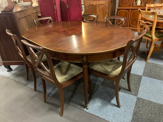 Mahogany Dining Table Chairs 1920s, Mahogany Dining Room Table And 8 Chairs