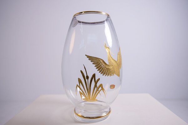 Vase in Murano Glass Gold by Ferro Brother's for Finzi, 1950s for sale at Pamono