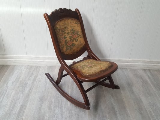 Vintage Folding Rocking Chair For Sale At Pamono