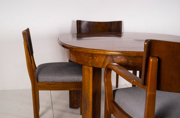 Large Model 569 Dining Table Chairs, Vintage Round Table And Chairs