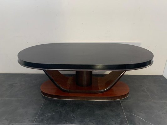 Art Deco Oval Mahogany Dining Table For, Oval Glass Dining Table For 8