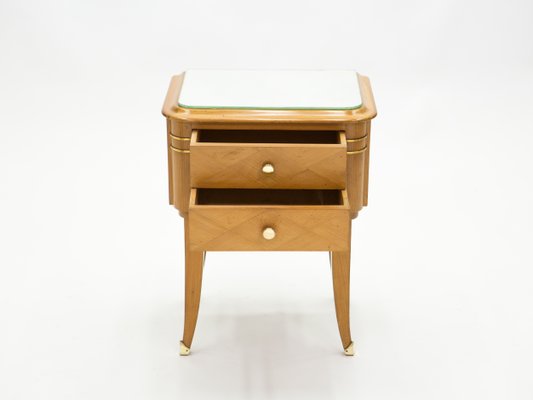 A Jean Pascaud Ebonized Two Door Buffet Cabinet A Jean Pascaud Ebonized Two Door Buffet Cabinet
