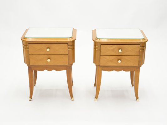 A Jean Pascaud Ebonized Two Door Buffet Cabinet A Jean Pascaud Ebonized Two Door Buffet Cabinet