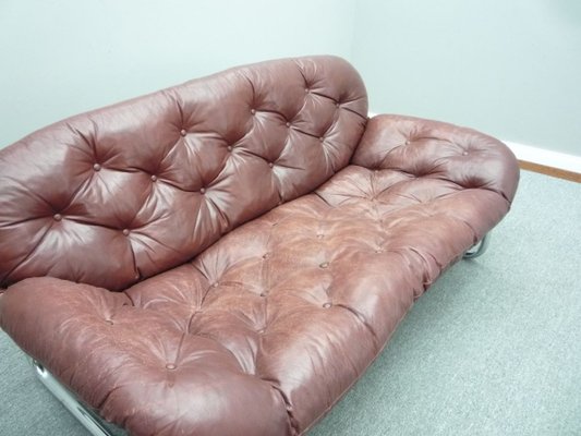 Vintage Leather Sofa By Johann Bertil, Ikea Leather Couch