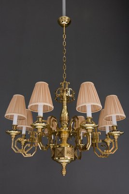 Brass Saloon Chandelier by Gaetano Sciolari, 1920s for sale at Pamono Brass Saloon Chandelier by Gaetano Sciolari, 1920s for sale at Pamono