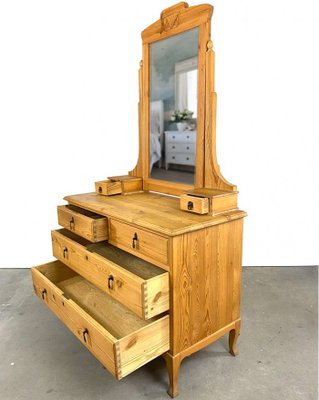 Swedish Chest of Drawers with Mirror 1940s