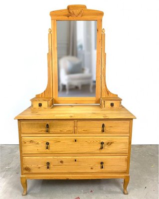 Swedish Chest of Drawers with Mirror 1940s