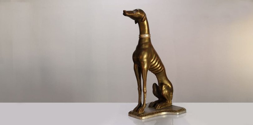 Statue Lévrier Irlandais – Buste Chien Résine/bronze, édition Limitée Art Dog