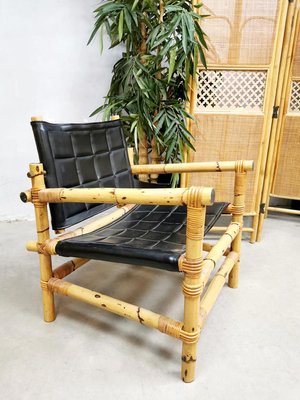 Mid-Century Safari Sessel & Couchtisch aus Bambus, 3er Set bei Pamono kaufen