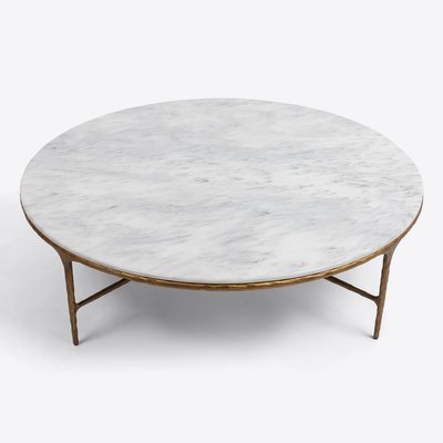 Pasadena Round Coffee Table For At, Crate And Barrel Round Marble Coffee Table