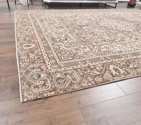 9x11 Vintage Turkish Oushak Handmade Wool Rug