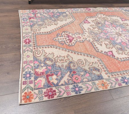 Brown small rug VT 962 antique carpet rug for cabin outdoor rug oushak rug floor rug corner rug turkish rug vintage rug 1.2x3.1 ft