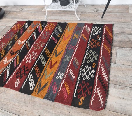 3x4 Vintage Turkish Oushak Doormat or Small Carpet for sale at Pamono