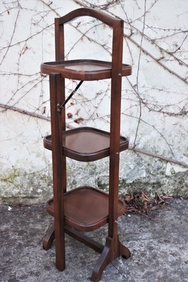 Beech 3 Tier Folding Side Table 1970s for sale at Pamono