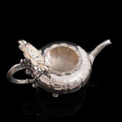 Ensemble 4 Théières Cannelées Viners Sheffield - Plaqué Argent - Occasion UK