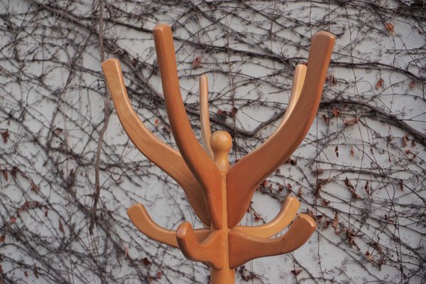 4 Foot Beech Coat Stand 1950s for sale at Pamono