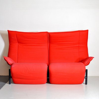 Seater Veranda Sofa By Vico Magistretti, Red Fabric Sofa 2 Seater