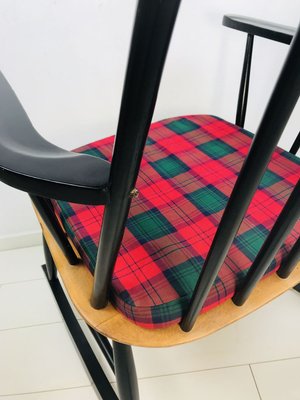 Black 2024 plaid chair
