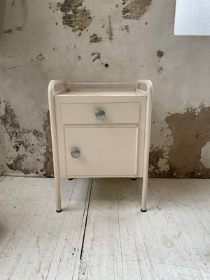 Industrial White Metal Nightstand 1950s For Sale At Pamono