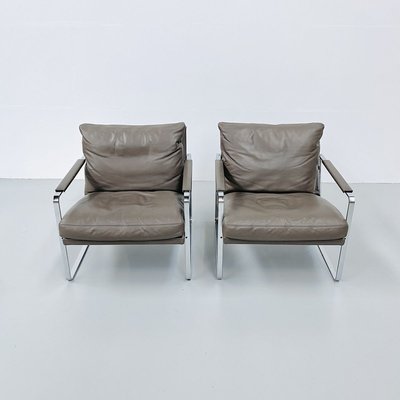 Taupe Leather Lounge Chairs, Taupe Leather Chair
