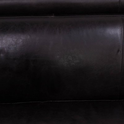 Vintage Italian Black Leather Sofa 1960s For At Pamono Vintage Italian Black Leather Sofa, Black Leather Sofa Cushion