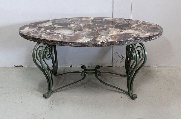 Wrought Iron Coffee Table 1950, Antique French Iron Coffee Table