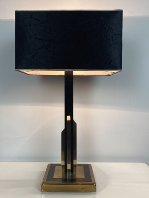 Vintage Gold And Brass Black Table Lamp, Slim Black Table Lamp