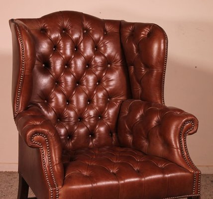 chesterfield armchair leather