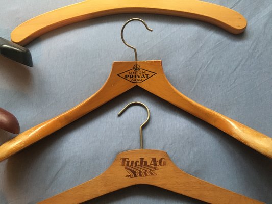 50s vintage wood hanger made in usa　5本 50s vintage wood hanger made in usa 5本