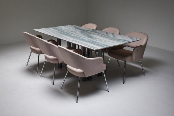 Purple Marble Dining Table By Pia Manu, Marble Dining Table With Leather Chairs Philippines