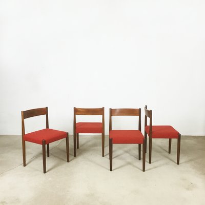 Walnut Dining Chairs By Poul Volther For Frem Rojle Set Of 4 Walnut Dining Chairs By Poul Volther For Frem Rojle Set Of 4 1