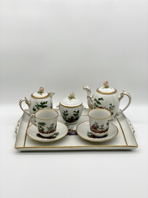 Antique Porcelain Coffee Service by Ginori, S.C.Ginori for Richard Ginori,  Set of 8