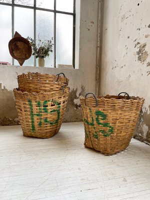 XXL Laundry Baskets, 1970s, Set of 3 for sale at Pamono