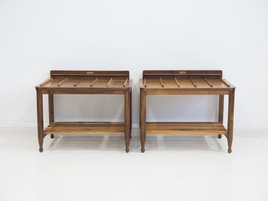 Portamaletas de madera de Fratelli Strada, años 60. Juego de 2 en venta en  Pamono