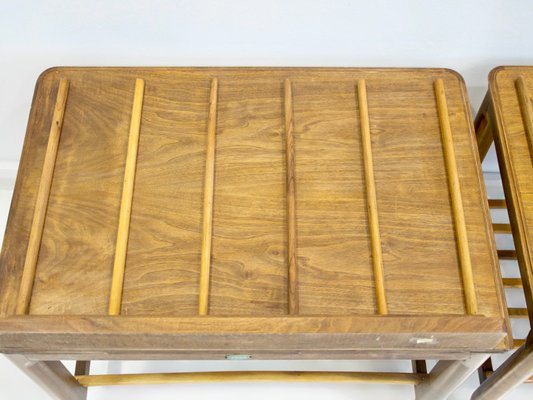Portamaletas de madera de Fratelli Strada, años 60. Juego de 2 en venta en  Pamono