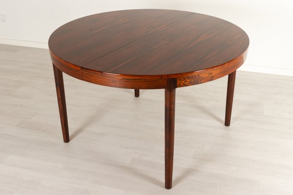 Vintage Danish Round Rosewood Dining, Round Rosewood Dining Table