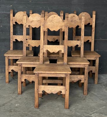 Antique Bleached Oak Farmhouse Dining, Farmhouse Dining Chair