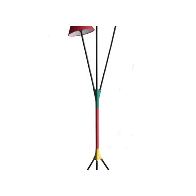 Italienische Mid Century Stehlampe In Rot Gelb Grun Schwarz Metall Kunstfasern 1950 Bei Pamono Kaufen