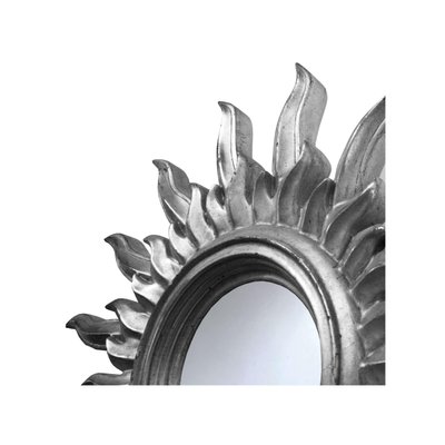 French Silver Wood Sun Mirror 1960, Wayfair Sunburst Mirror Silver