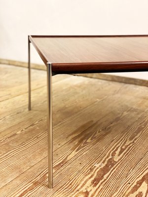 Rosewood Coffee Table With Chrome Legs, Wood Coffee Table Chrome Legs