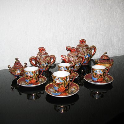 Service à thé japonais ancien en porcelaine fine