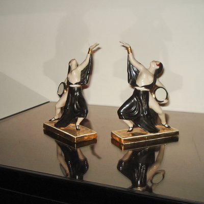 Art Deco Ceramic Bookends by Robj for Robj Paris, 1920s, Set