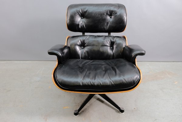 Mid Century Leather Lounge Chair By, Eames Leather Lounge Chair