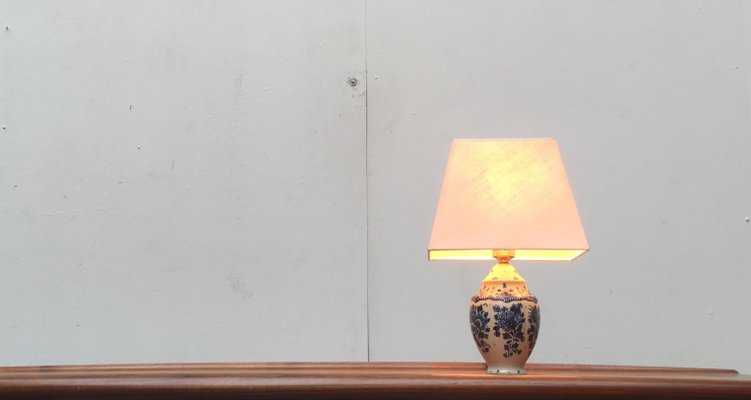 Vintage Dutch Delft Blue Table Lamp from Zenith Gouda for sale at