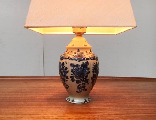 Vintage Dutch Delft Blue Table Lamp from Zenith, Gouda for sale at