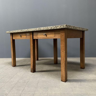 Oak Desk with Granite Top for sale at Pamono