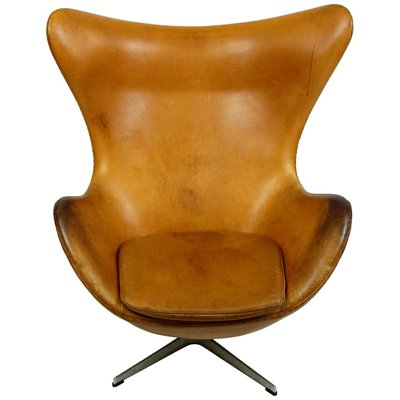 Cognac Leather Model 3317 Egg Chair By, Leather Egg Chair
