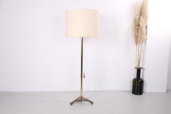 Vintage German Brass Floor Lamp With, Antique Cast Iron Floor Lamp Base